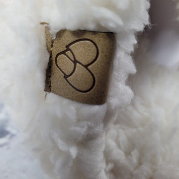 Dearfoams Lane Teddy Slide Memory Foam Slippers in Muslin size XL (11-12) - Picture 4 of 14